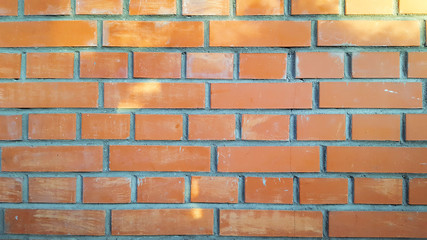 Fototapeta premium Beautiful flat wall of red brick, texture or background