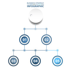 Business Infographics chart design elements analysis and strategy template blue grey color tone
