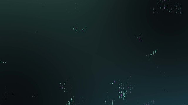 binary code abstract plexus background.seamless loop