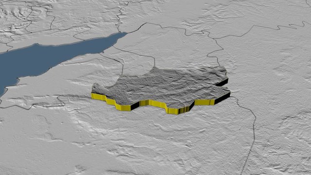 Bath And North East Somerset - United Kingdom England, Region Extruded. Bumps