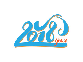 2018 Happy New Year or Christmas Background creative greeting card design, can be used for flyers, invitation, posters, brochure, banners, calendar.