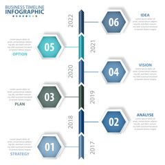 6 modern and clean hexagon design elements Business Infographics