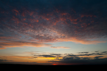 evening sky with clouds