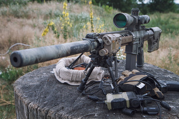 Airsoft sniper rifle II - obrazy, fototapety, plakaty