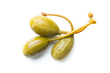 Pickled caper berries.