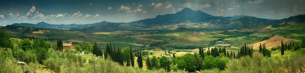 Beauty landscape in Tuscany, Val D'orcia, Italy