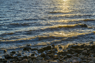 Seascape Scene at Rocky Coast