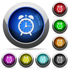 Alarm clock round glossy buttons