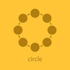 Circle symbol glyph color icon