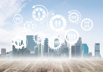 Obraz premium Networking and social communication as means for effective business strategy