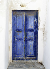 Old door in Mykonos Greece