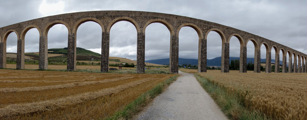 Roman aqueduct in the province of navarra, spain