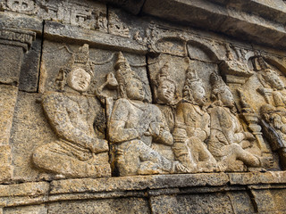 Bas relief, Borobudur Temple, Location in Central Java