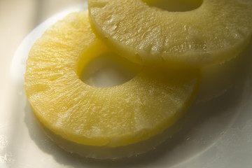 Pineapple Rings. Sliced pineapple
