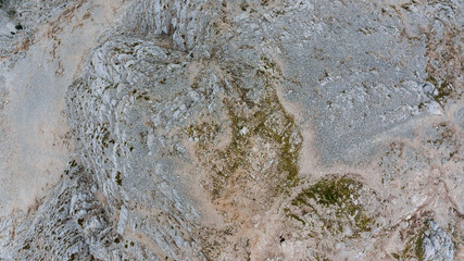Bird's eye view of mountain top.