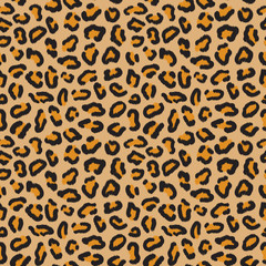 Leopard seamless pattern. Leopard spots. Fashion cheetah print. Popular texture.