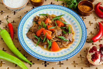 meat with vegetables