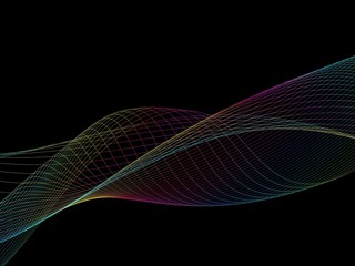 Abstract illustration of wavy flowing energy 