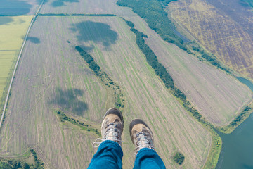 Birds Eye View of the fields and land