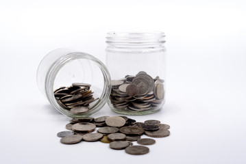 coins in a jar