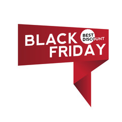 Isolated black friday label on a white background, Vector illustration