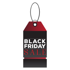Isolated black friday label on a white background, Vector illustration