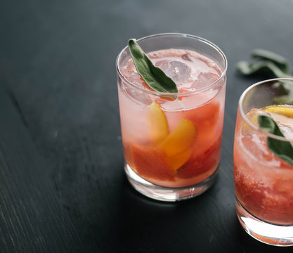Watermelon sage cocktail