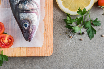 Fresh fish sea bass