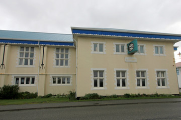 Typical british town houses in Port Stanley, Falkland Islands, Islas Malvinas