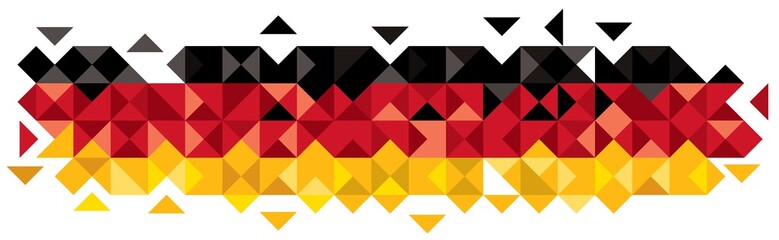 Abstract Germany Flag, German Colors (Vector Art)