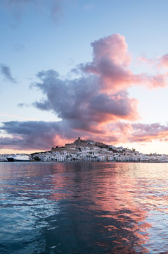 Views of Ibiza from the port