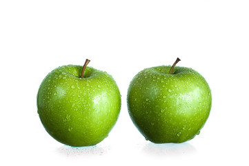 Two green apples