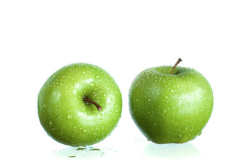 Two green apples