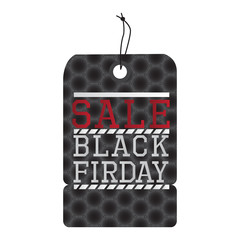 Isolated black friday label on a white background, Vector illustration