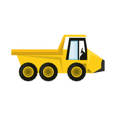 colorful truck rocker over white background  vector illustration