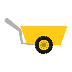 colorful wheelbarrow  over white  background  vector illustration