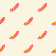 Seamless food pattern vector