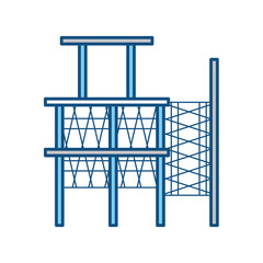 under construction zone icon over white background vector illustration