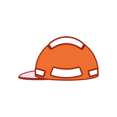 safety helmet icon over white background vector illustration