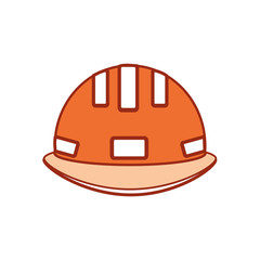 safety helmet icon over white background vector illustration