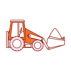 Naklejka premium backhoe icon over white background vector illustration