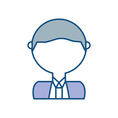 avatar businessman icon over white background vector illustration
