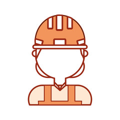 woman with safety helmet icon over white background colorful design vector illustration