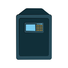safe box with digital display  icon image vector illustration design 