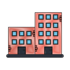 old brick building icon image vector illustration design 