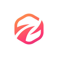 Abstract heaxagon logo company icon sign vector design.
