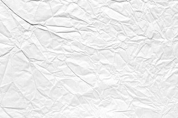 Crumpled white paper texture