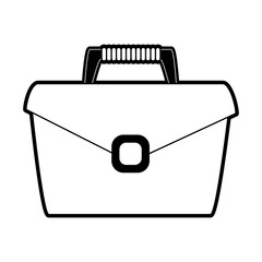 business briefcase icon image vector illustration design  black and white
