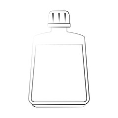 cosmetic bottle package icon image vector illustration design  black line
