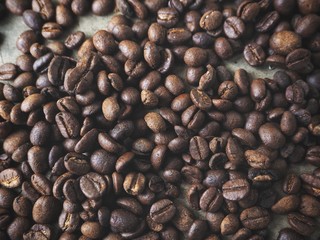 Roasted coffee beans